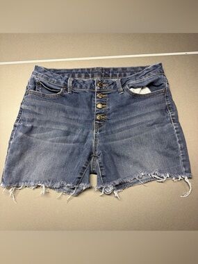 Jennifer Lopez Boyfriend Denim Bootcut Button Fly Jean Shorts Women's Size 10S